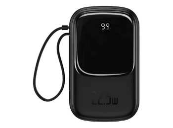 CARGADOR PORTATIL QPOW PRO + POWER BANK 22,5 W BLACK