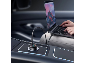 CARGADOR AUTO 95W DIGITAL DISPLAY 1C+1AA (APTO MACBOOK)