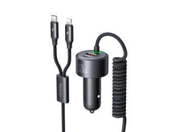 CARGADOR AUTO 120W 1C+ 1A USB AND LIGHT (APTO MACBOOK)