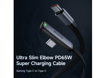 CABLE 90 DEGREE  65W TYPE C A C 1,8m ALUMIN DATA