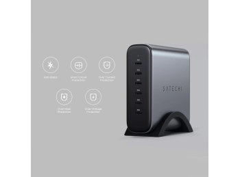CARGADOR DE VIAJE 200W USB-C 6 PUERTOS GAN