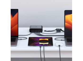 CARGADOR DE VIAJE 200W USB-C 6 PUERTOS GAN